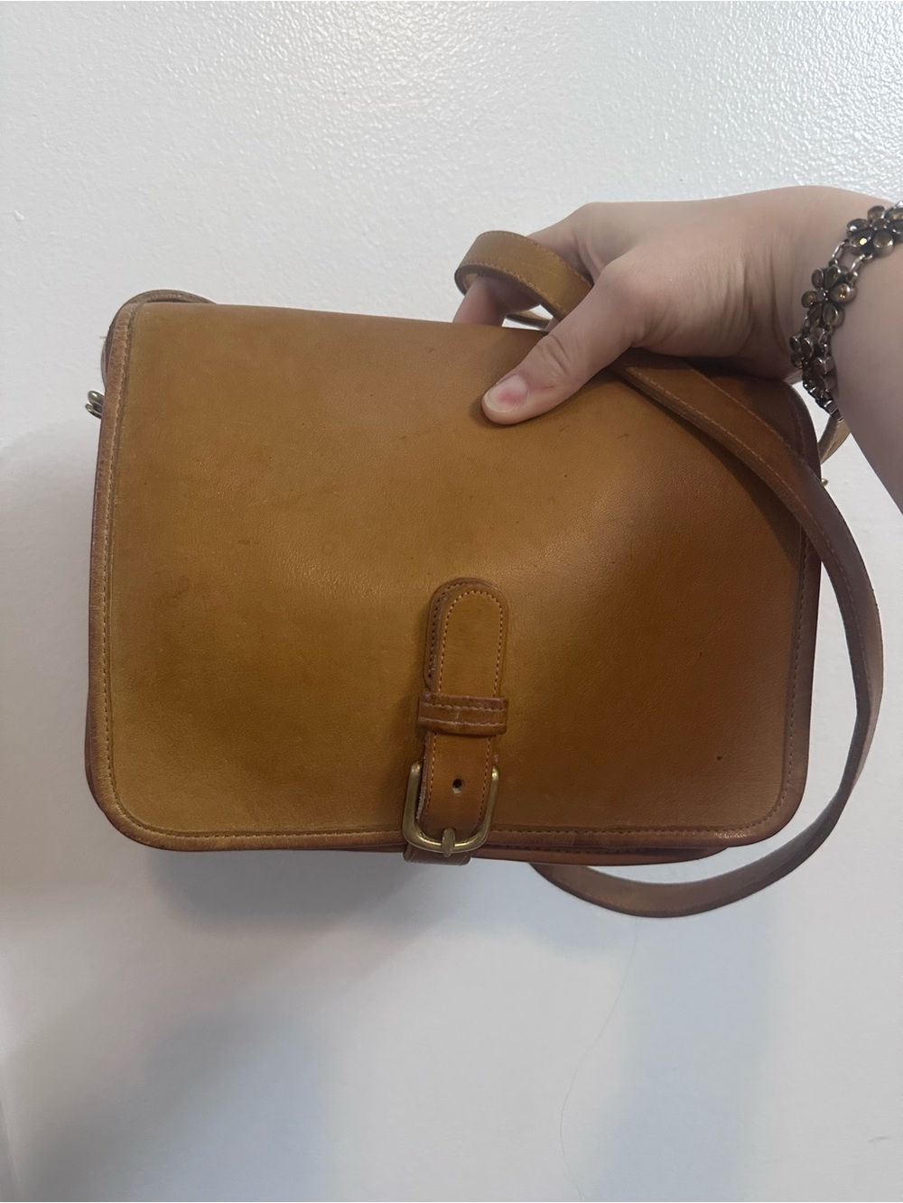 Vintage Coach Small Saddle Pouch 1980’s 9590 VTG Leather Brown